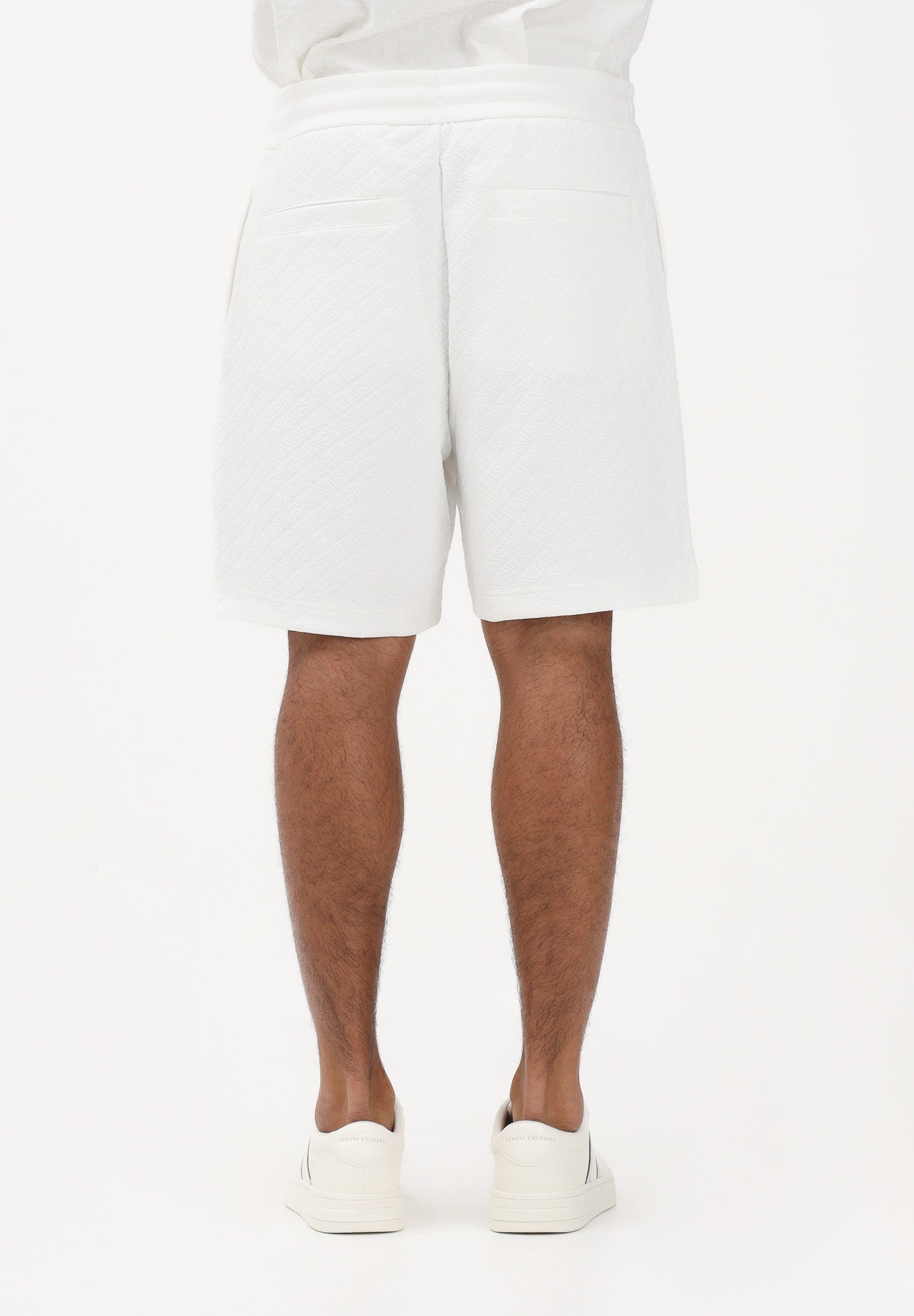 ARMANI EXCHANGE Shorts sportivo bianco da uomo con texture jacquard XM002345AF21862 U0009 ARMANI EXCHANGE 