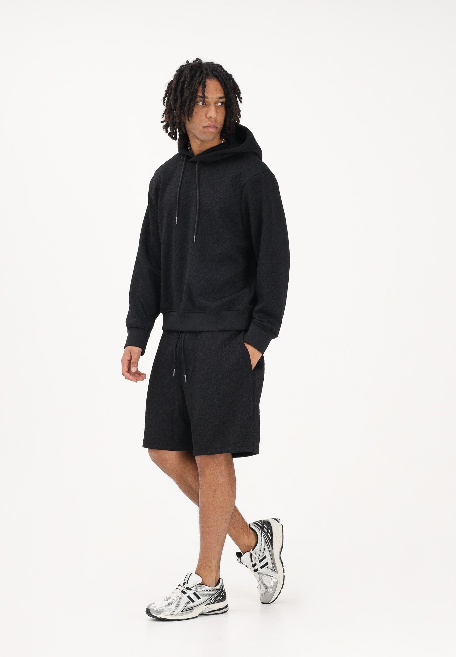 ARMANI EXCHANGE Shorts sportivo nero da uomo con texture jacquard XM002345AF21862 UC001 ARMANI EXCHANGE 