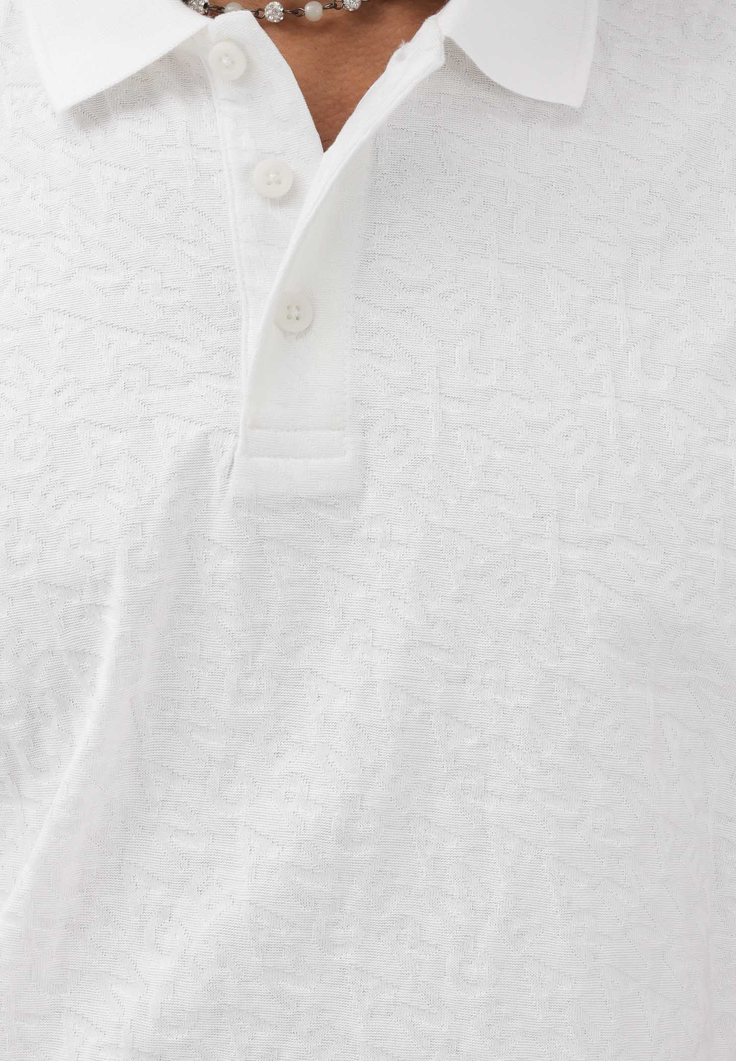 ARMANI EXCHANGE Polo a manica corta bianca da uomo con logo all-over XM002346AF10337 U0009 ARMANI EXCHANGE 