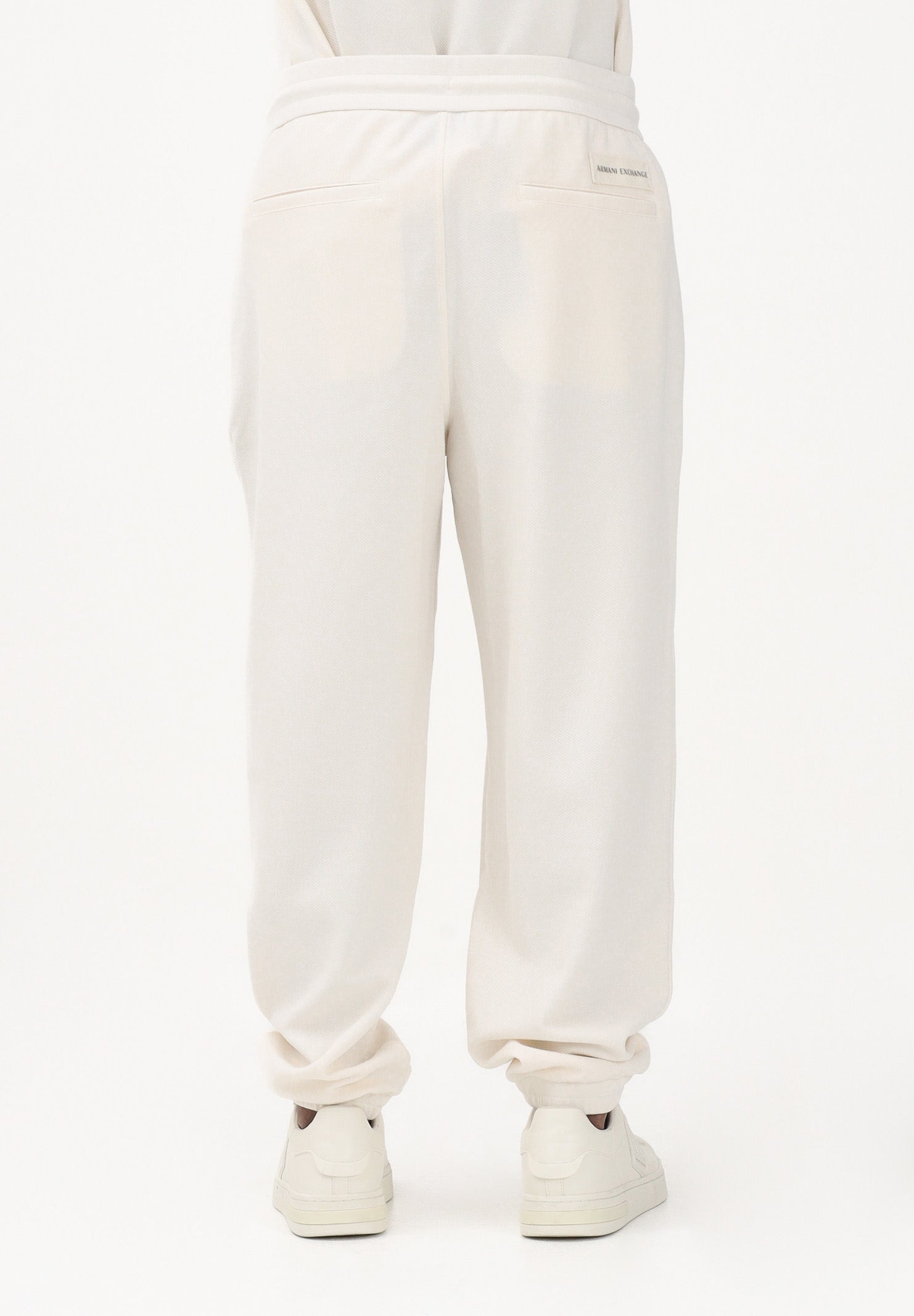 ARMANI EXCHANGE Pantalone sportivo panna da uomo con logo XM002353AF21869 U1074 ARMANI EXCHANGE 