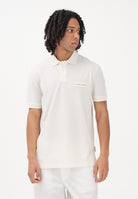 ARMANI EXCHANGE Polo a manica corta panna da uomo con patch logo XM002390AF13026 U1074 ARMANI EXCHANGE 