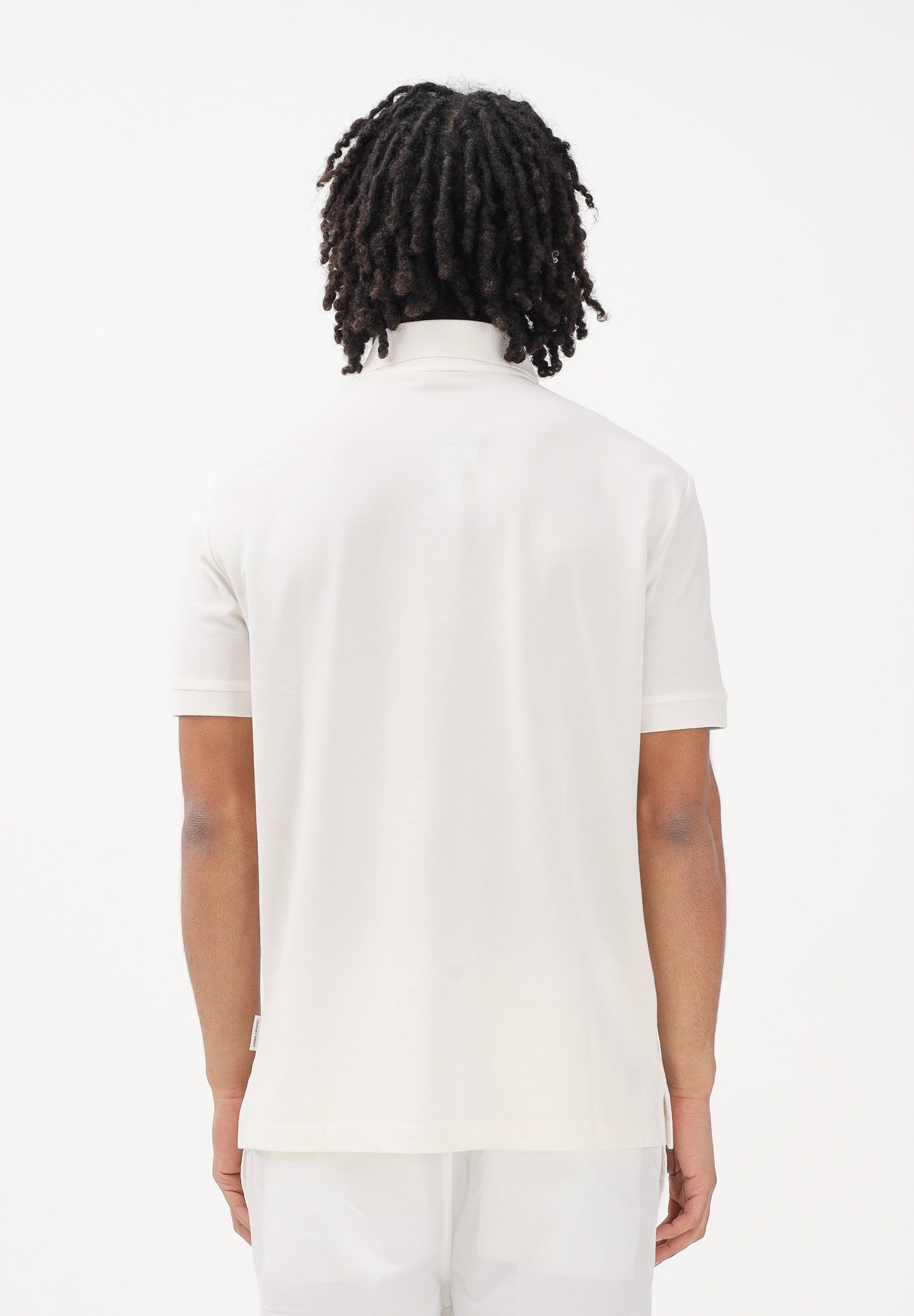 ARMANI EXCHANGE Polo a manica corta panna da uomo con patch logo XM002390AF13026 U1074 ARMANI EXCHANGE 