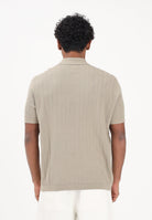 ARMANI EXCHANGE Polo a manica corta beige da uomo con lavorazione a costine XM002438AF22249 U6229 ARMANI EXCHANGE 