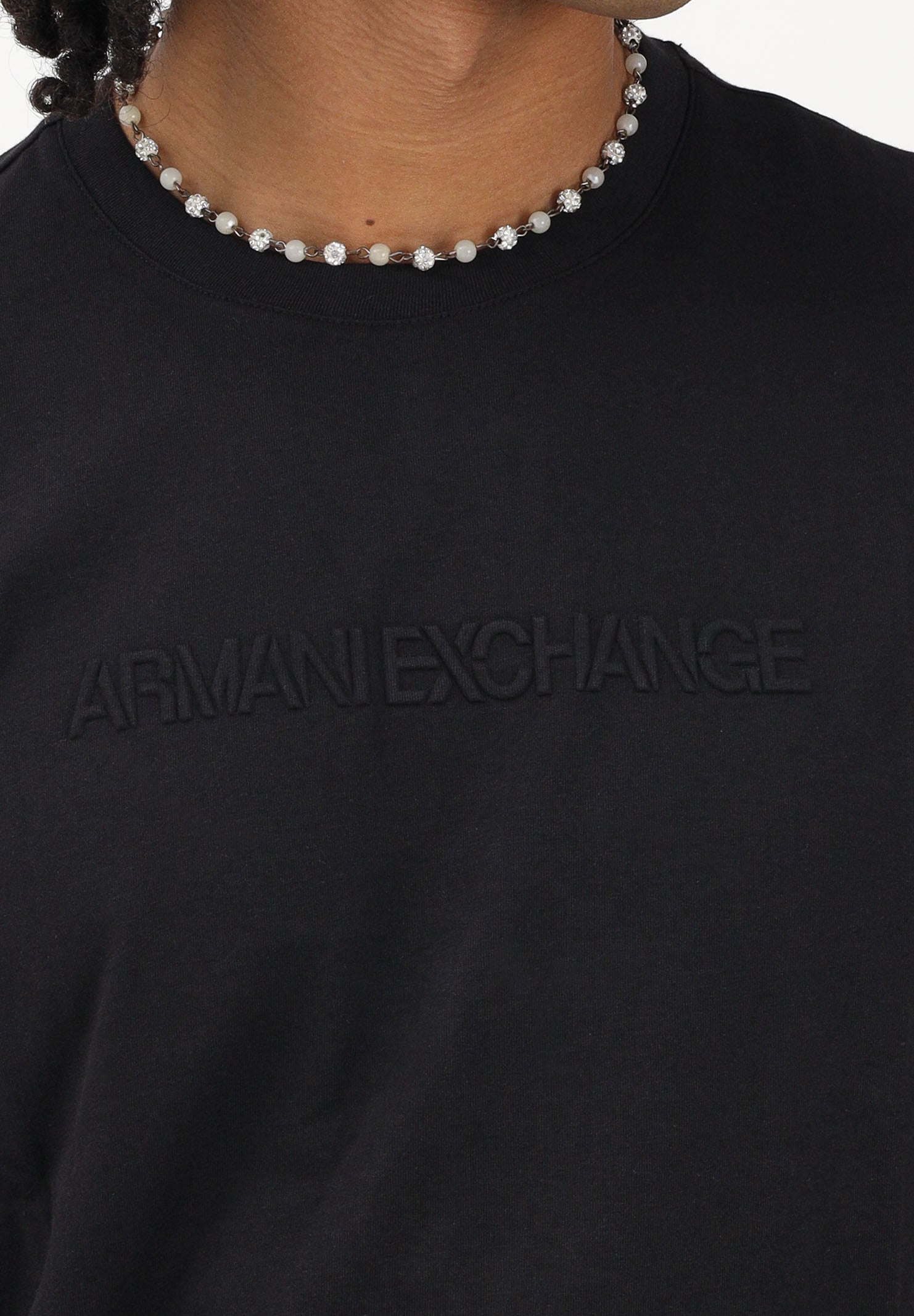ARMANI EXCHANGE T-shirt a manica corta nera da uomo con logo XM002467AF10356 UC001 ARMANI EXCHANGE 