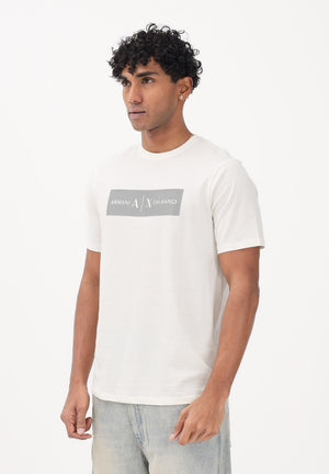 ARMANI EXCHANGE T-shirt a manica corta panna da uomo con stampa XM002472AF10356 U1074 ARMANI EXCHANGE 