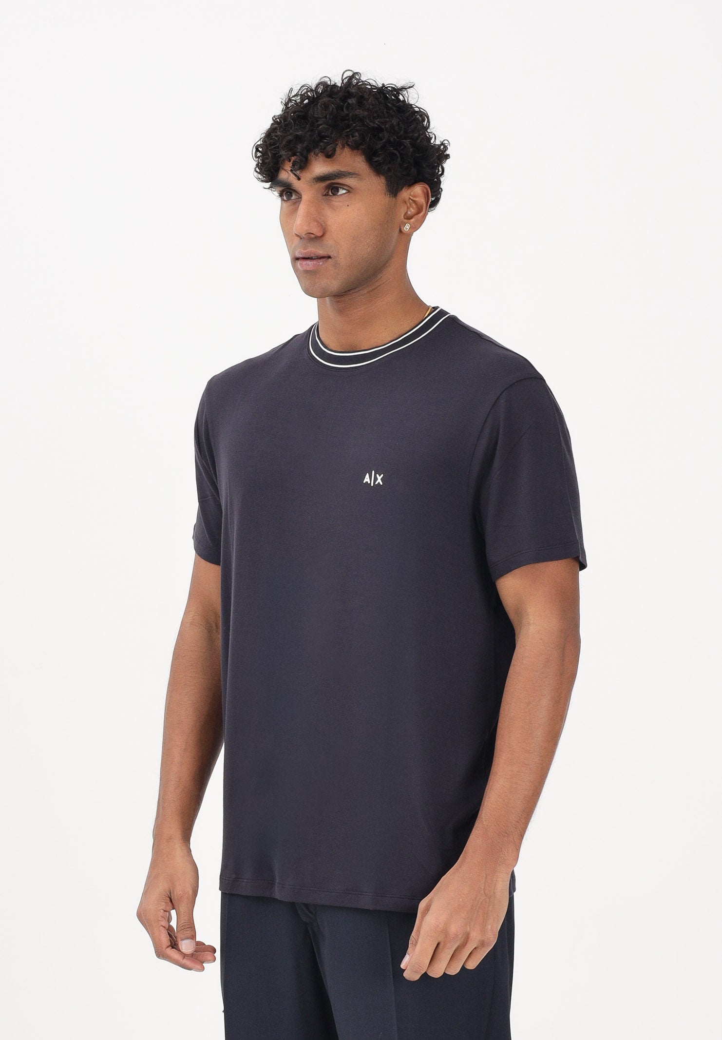 ARMANI EXCHANGE T-shirt a manica corta blu da uomo con logo AX XM002484AF21936 UB101 ARMANI EXCHANGE 