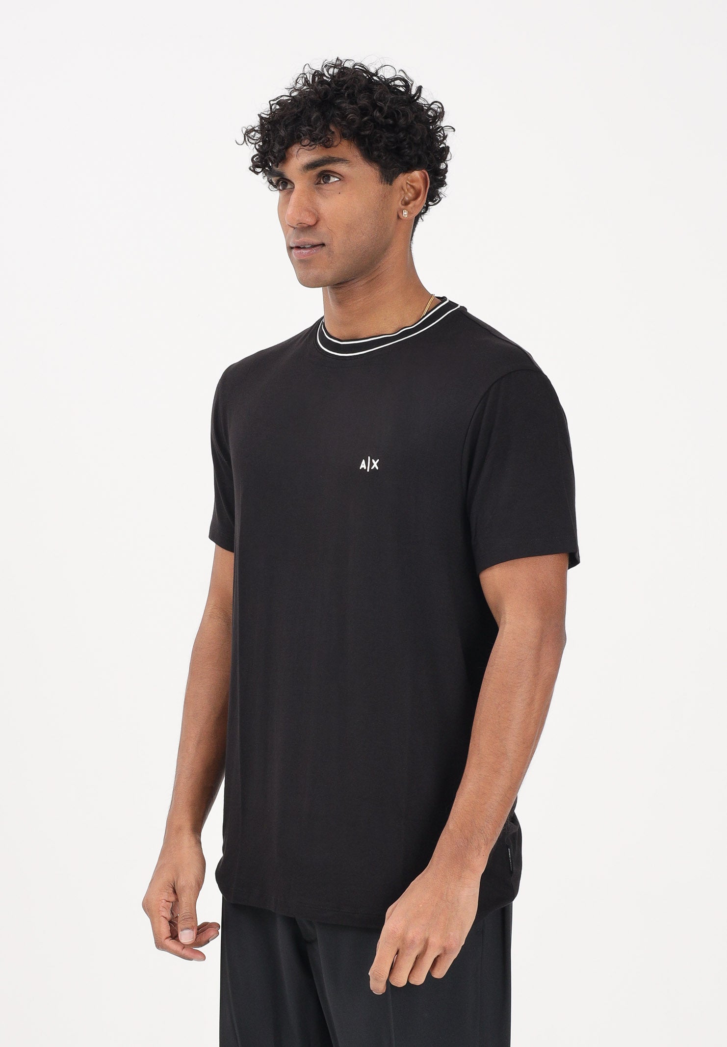 ARMANI EXCHANGE T-shirt a manica corta nera da uomo con logo AX XM002484AF21936 UC001 ARMANI EXCHANGE 