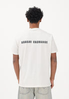 ARMANI EXCHANGE T-shirt a manica corta panna da uomo con logo XM002509AF10358 U1074 ARMANI EXCHANGE 