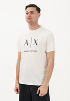 ARMANI EXCHANGE T-shirt a manica corta crema da uomo con logo XM002683AF10356 U1074 ARMANI EXCHANGE 