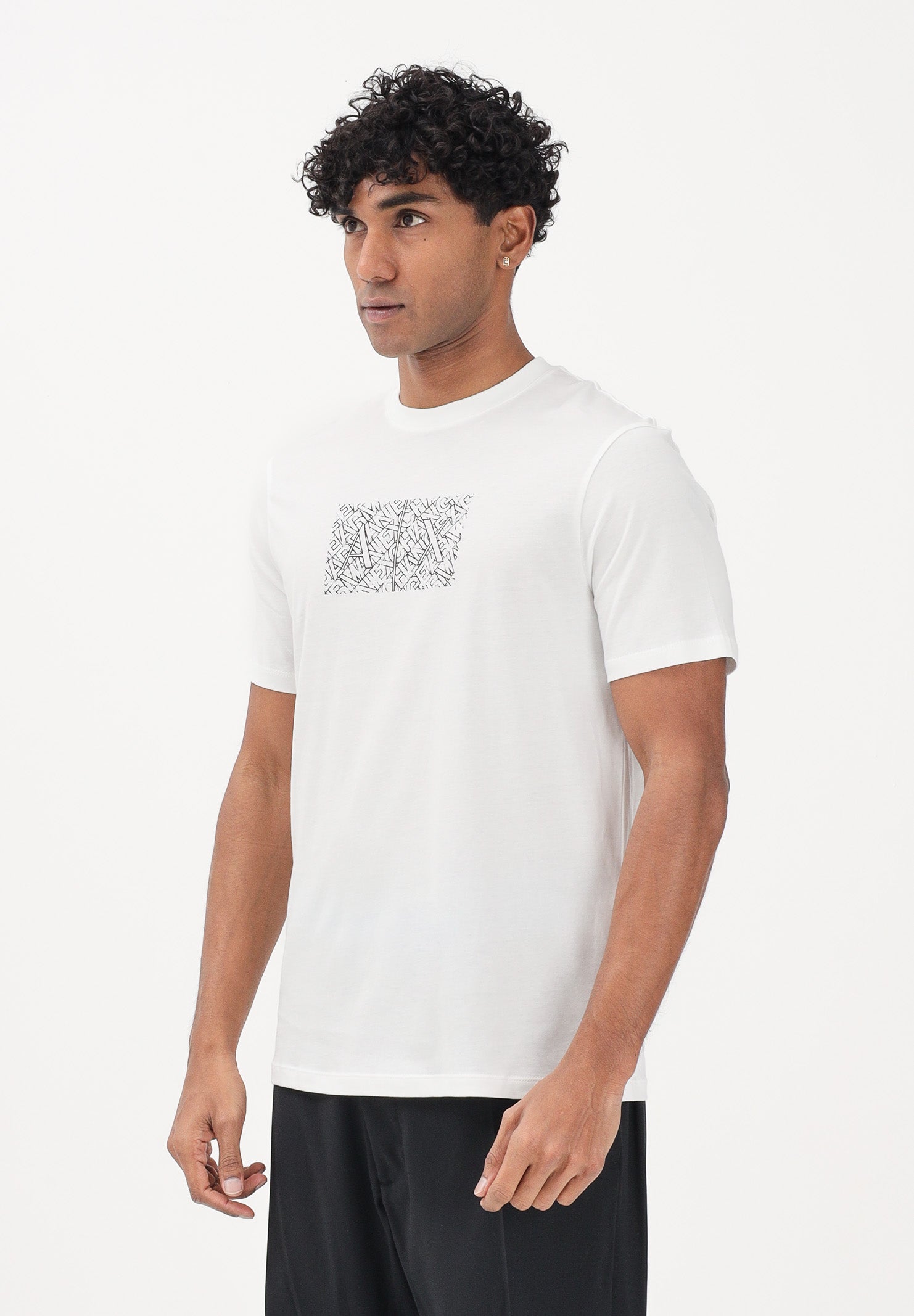 ARMANI EXCHANGE T-shirt a manica corta bianca da uomo con stampa XM002784AF10356 U0009 ARMANI EXCHANGE 