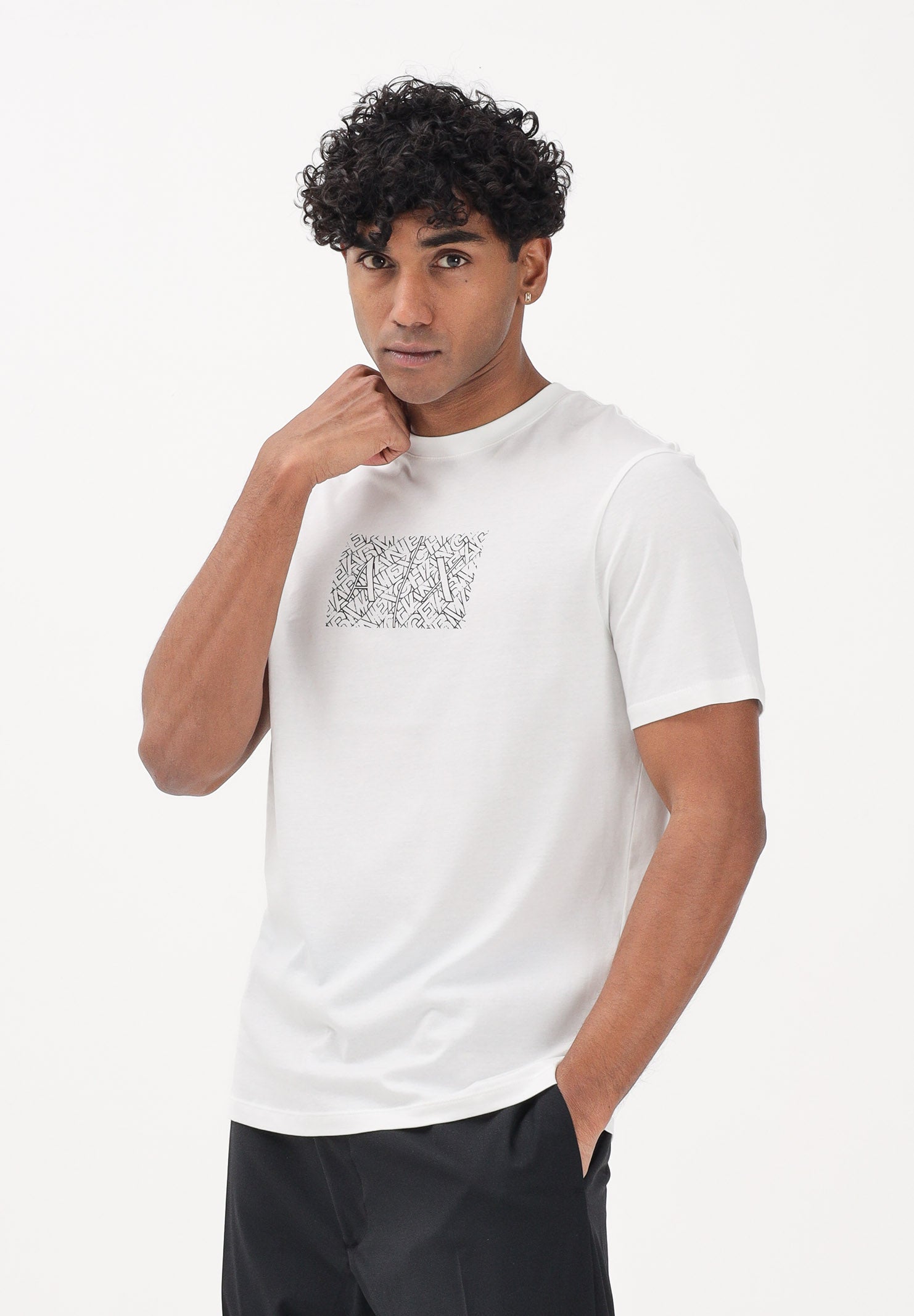 ARMANI EXCHANGE T-shirt a manica corta bianca da uomo con stampa XM002784AF10356 U0009 ARMANI EXCHANGE 