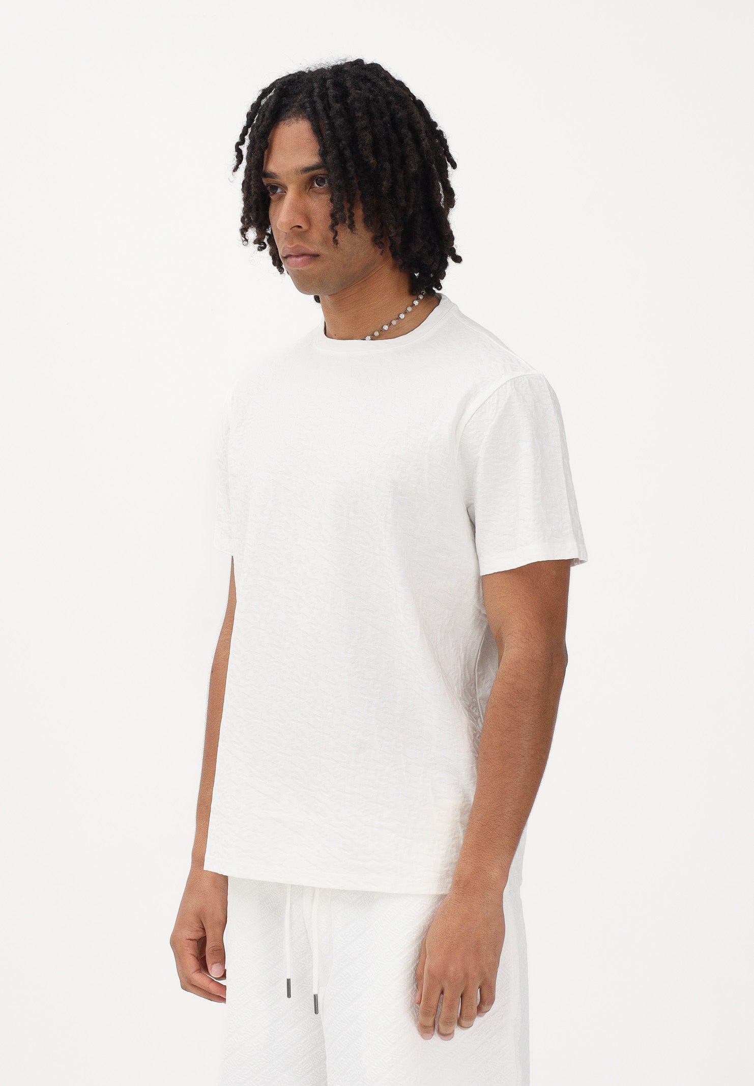 ARMANI EXCHANGE T-shirt a manica corta bianca da uomo con texture tono su tono XM002821AF10337 U0009 ARMANI EXCHANGE 