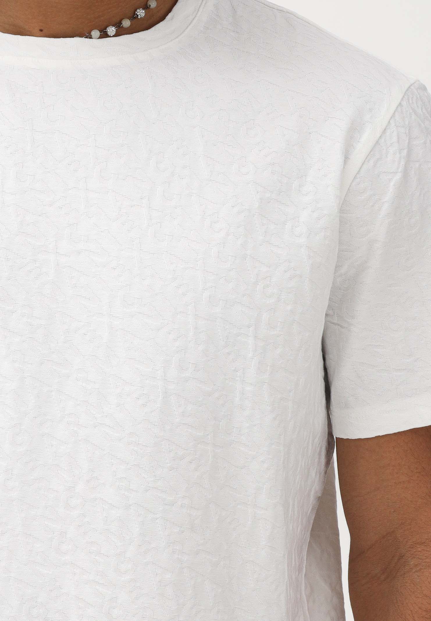 ARMANI EXCHANGE T-shirt a manica corta bianca da uomo con texture tono su tono XM002821AF10337 U0009 ARMANI EXCHANGE 