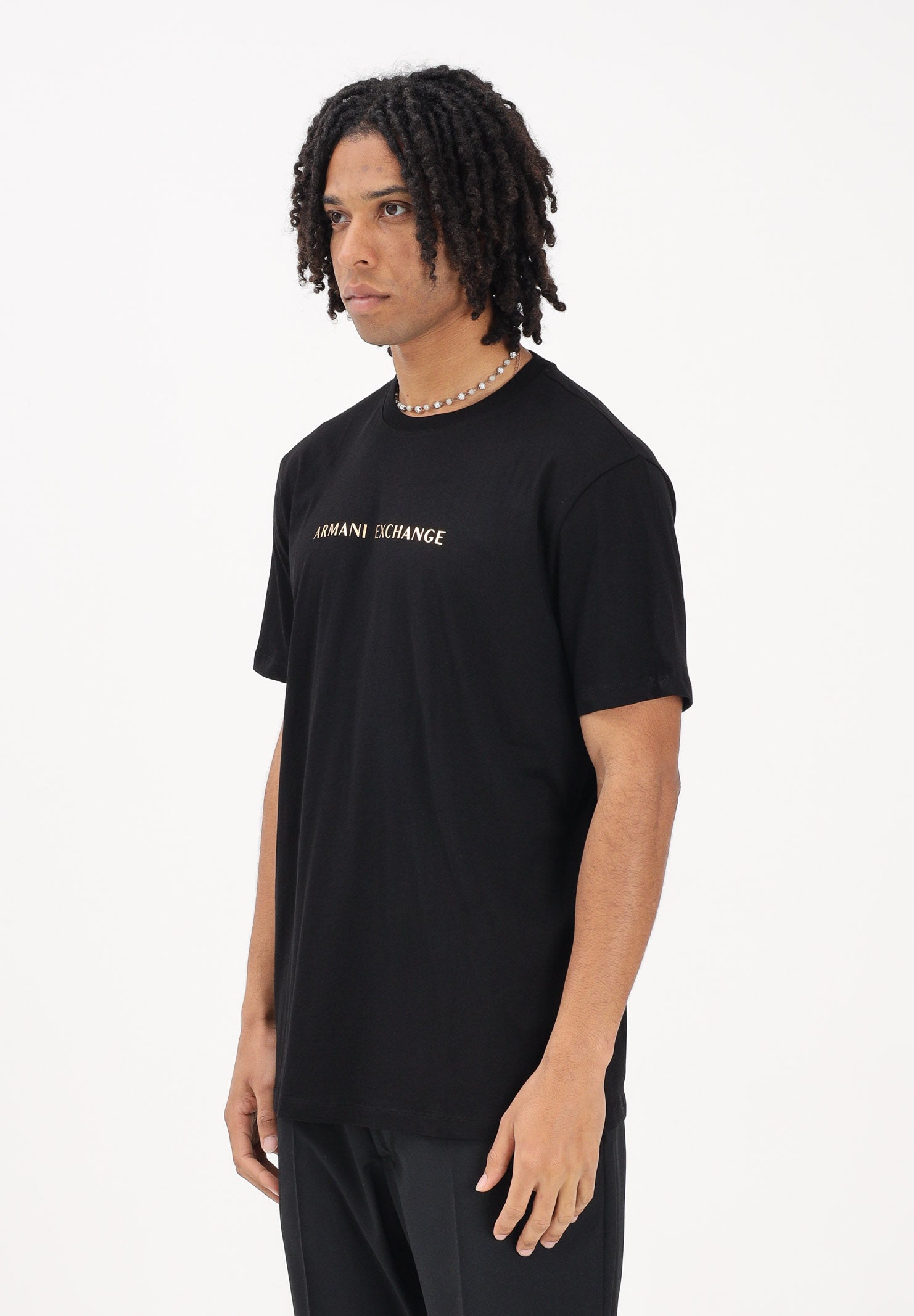 ARMANI EXCHANGE T-shirt a manica corta nera da uomo con logo XM002827AF12308 UC001 ARMANI EXCHANGE 