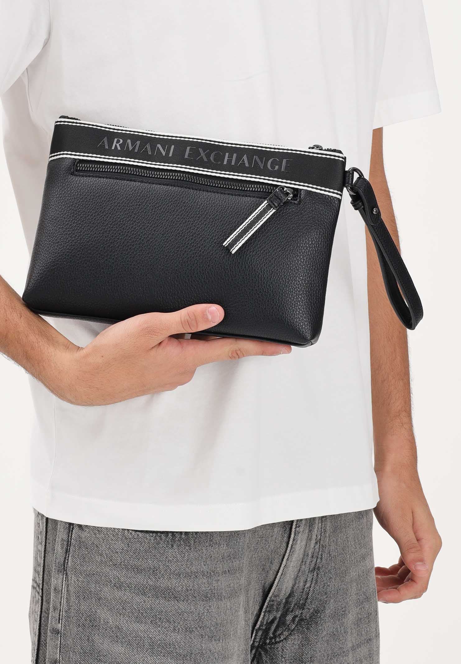 ARMANI EXCHANGE Pochette nera da uomo con logo XM002835AF22662 UC001 ARMANI EXCHANGE 