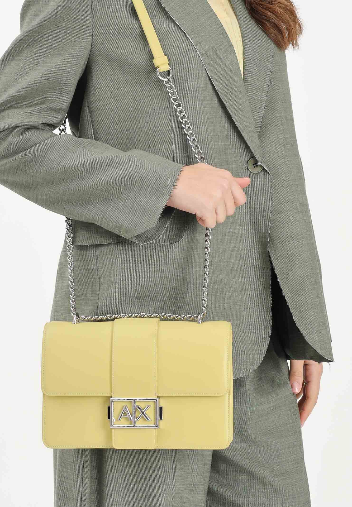 ARMANI EXCHANGE Borsa a tracolla gialla da donna con logo XW000070AF12039 U2149 ARMANI EXCHANGE 