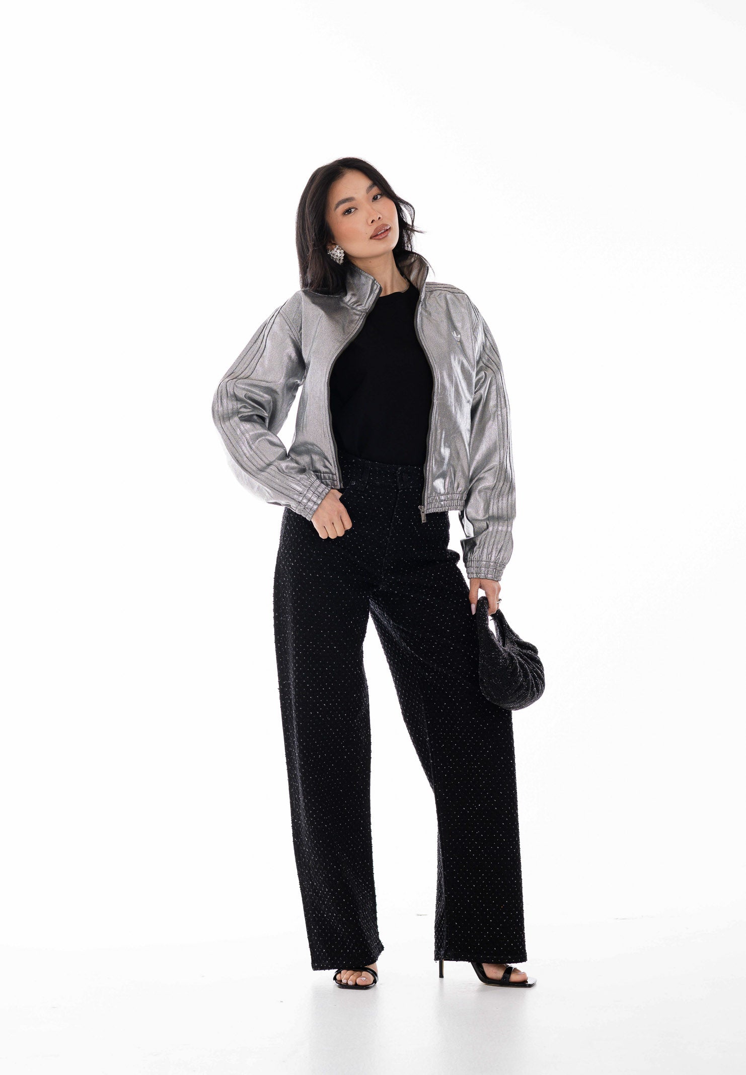 ARMANI EXCHANGE Jeans in denim nero da donna con micro strass XW000100AF18855 MC329 ARMANI EXCHANGE 
