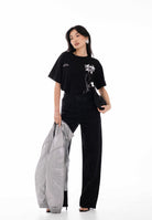 ARMANI EXCHANGE Jeans in denim nero da donna con micro strass XW000100AF18855 MC329 ARMANI EXCHANGE 