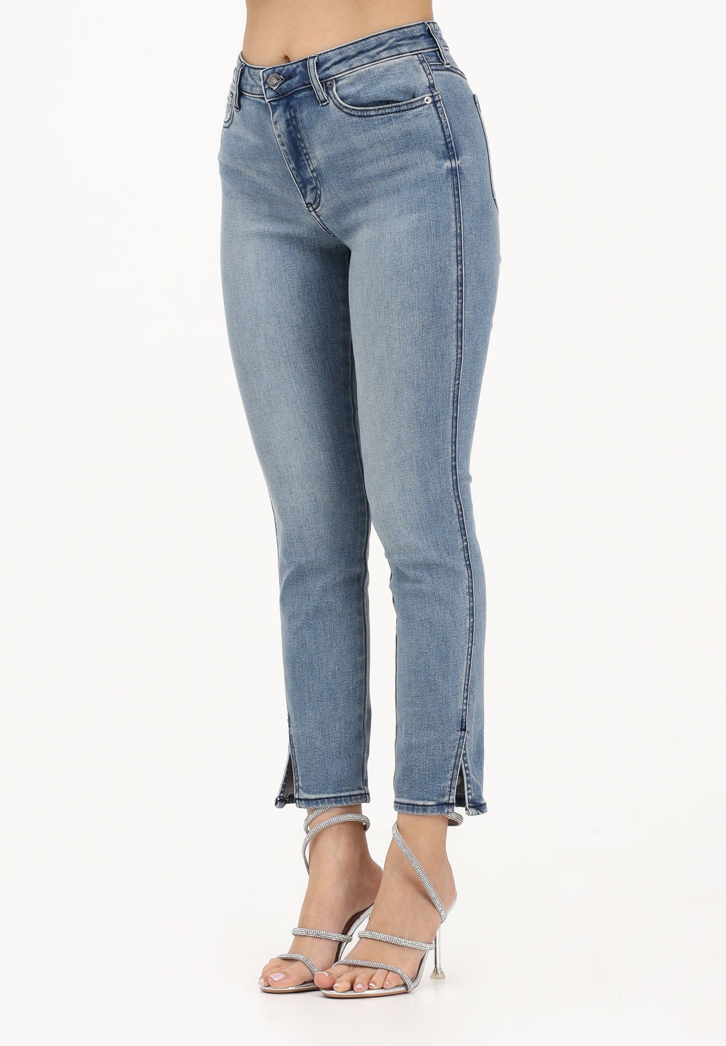 ARMANI EXCHENGE Jeans in denim medio da donna con spacchetto sul fondo XW000125AF21355 MB001 ARMANI EXCHANGE 