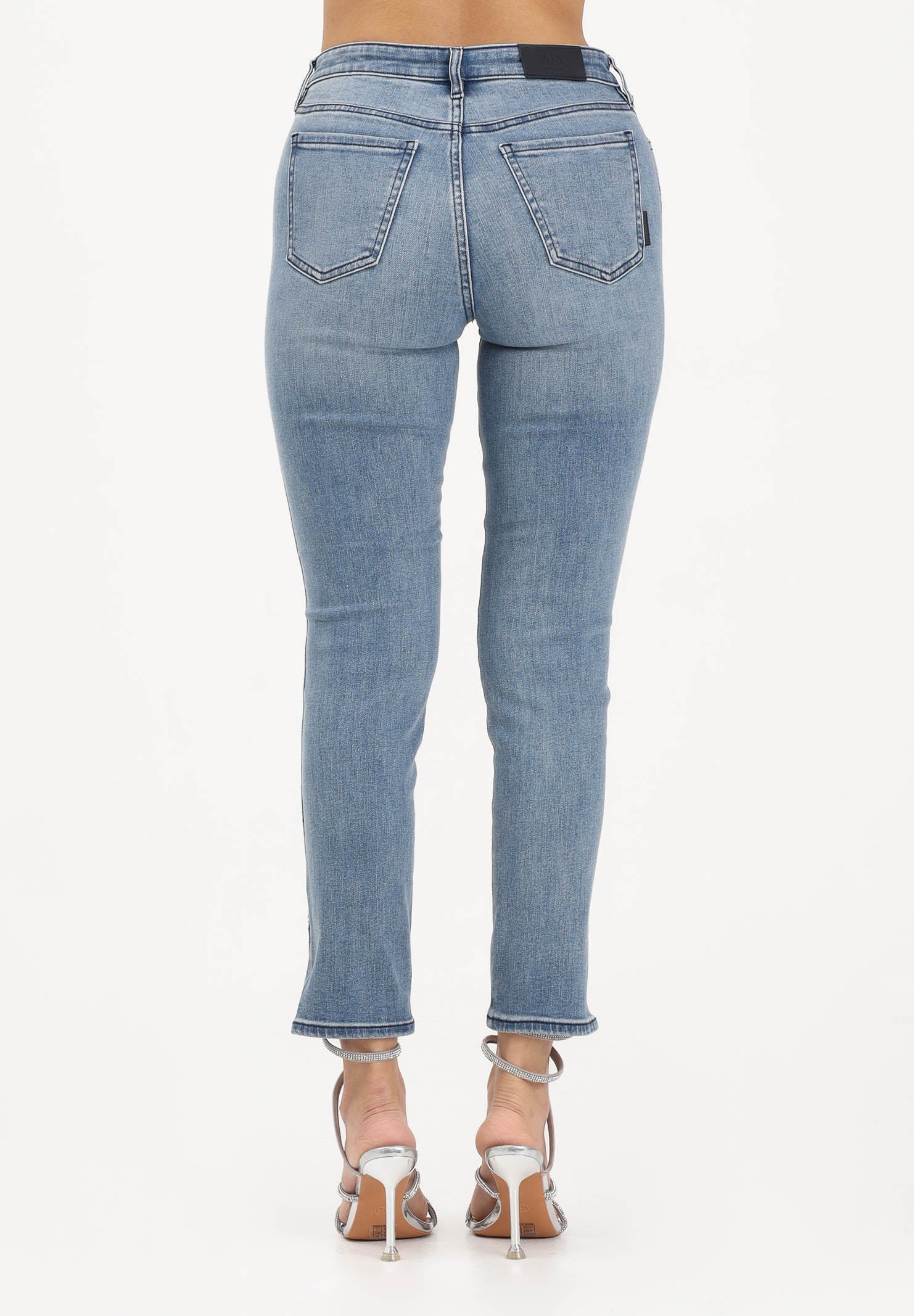 ARMANI EXCHENGE Jeans in denim medio da donna con spacchetto sul fondo XW000125AF21355 MB001 ARMANI EXCHANGE 