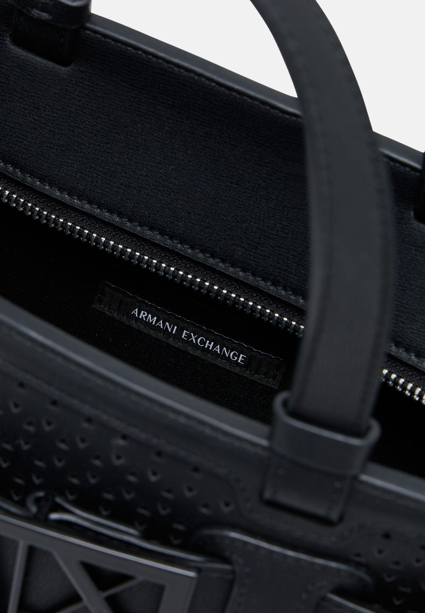 ARMANI EXCHANGE Borsa a mano nera da donna con fibbia logo XW000392AF22626 UC001 ARMANI EXCHANGE 