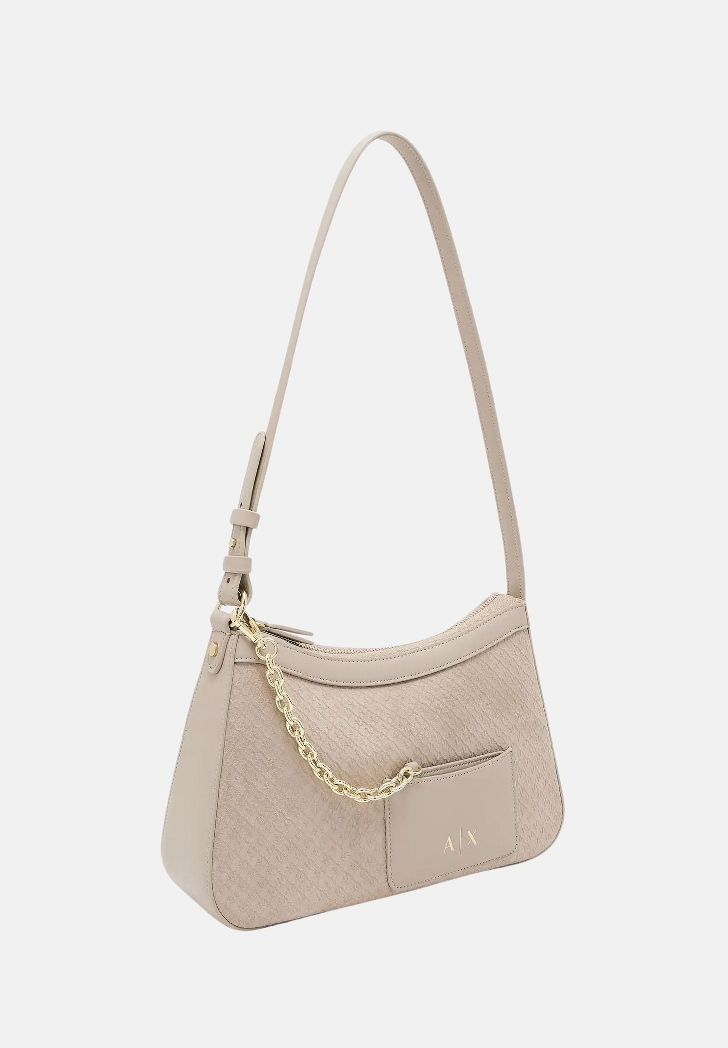 ARMANI EXCHANGE Borsa a spalla beige da donna con taschino XW001213AF22645 U6223 ARMANI EXCHANGE 