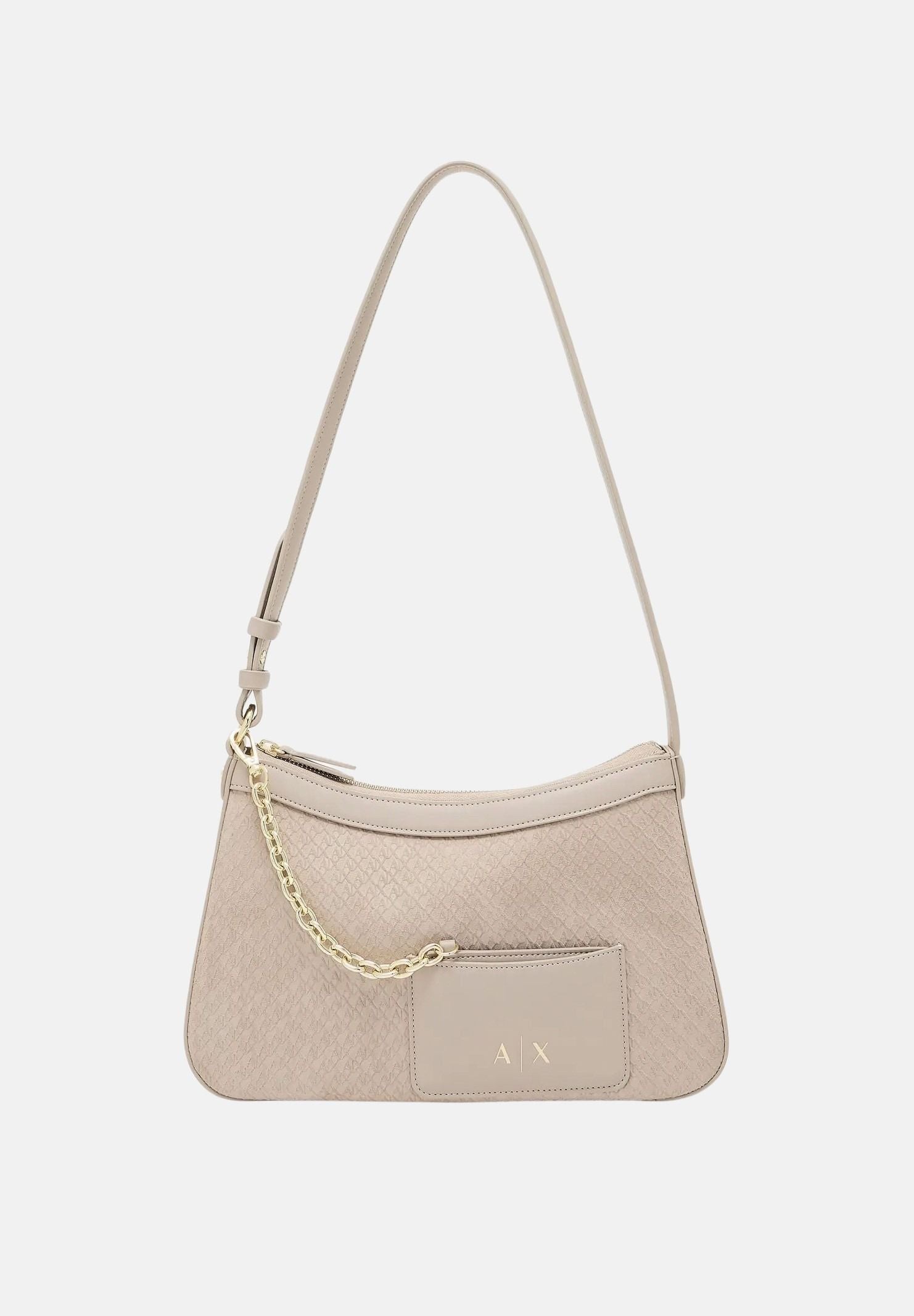 ARMANI EXCHANGE Borsa a spalla beige da donna con taschino XW001213AF22645 U6223 ARMANI EXCHANGE 