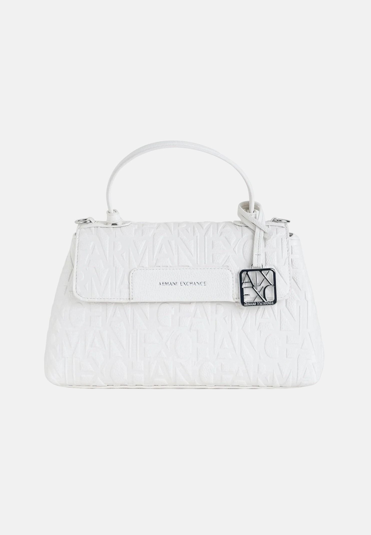 ARMANI EXCHANGE Borsa a mano bianca da donna con logo all-over XW001223AF15774 U0011 ARMANI EXCHANGE 