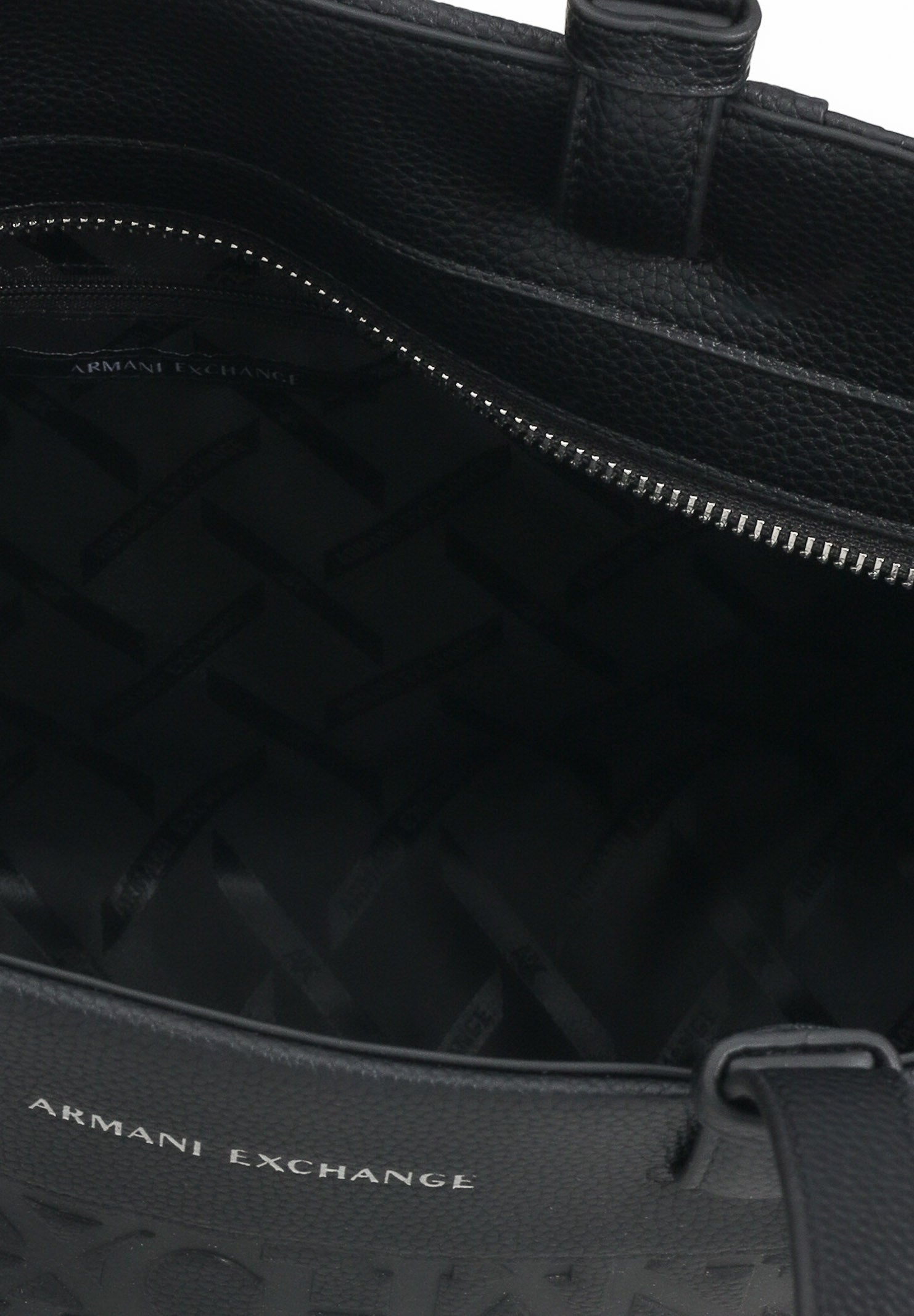 ARMANI EXCHANGE Shopper a spalla nera da donna con logo all-over XW001481AF15774 UC001 ARMANI EXCHANGE 