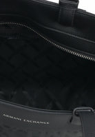 ARMANI EXCHANGE Shopper a spalla nera da donna con logo all-over XW001481AF15774 UC001 ARMANI EXCHANGE 