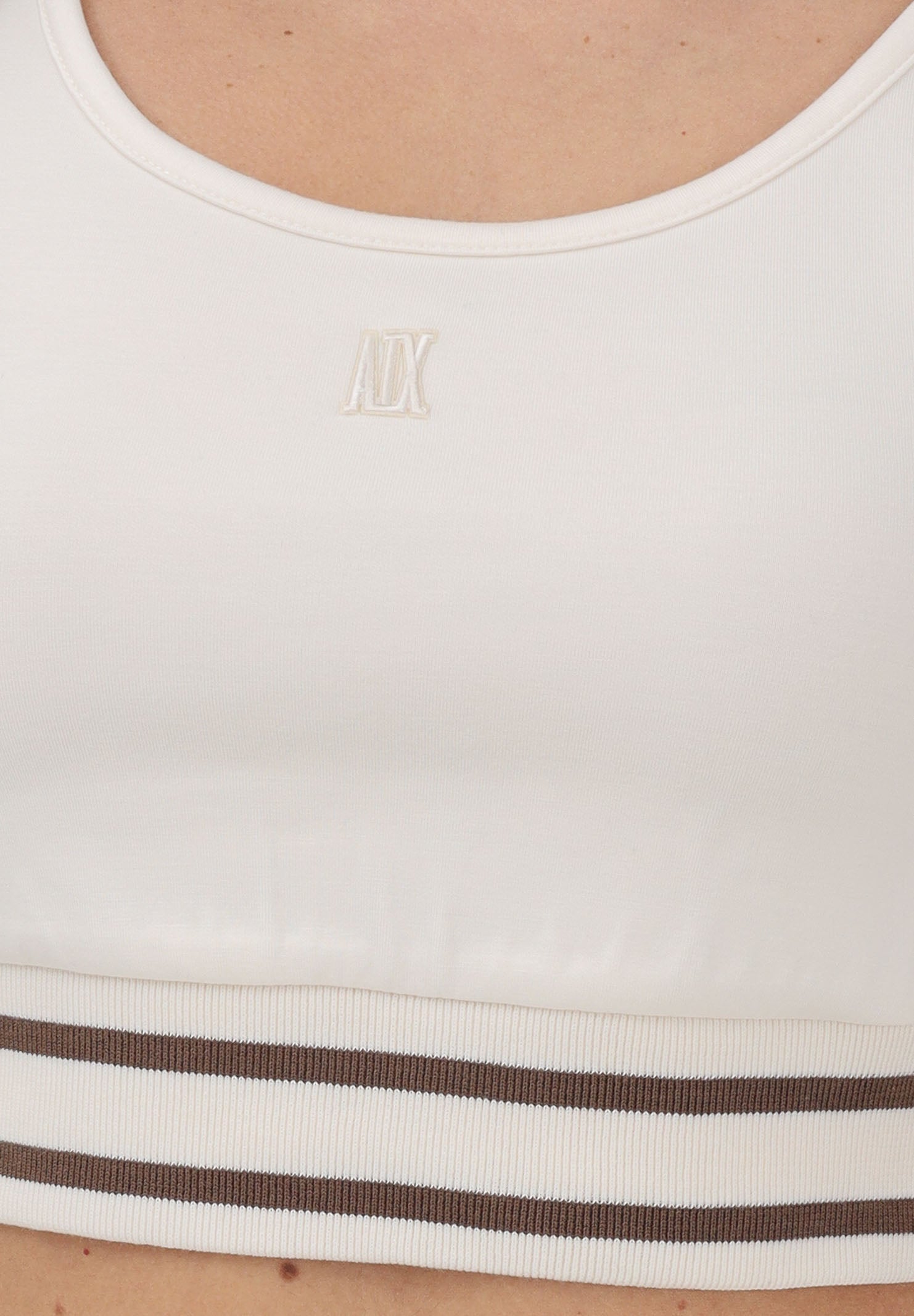 ARMANI EXCHANGE Top panna da donna con ricamo logo XW001750AF10804 U1003 ARMANI EXCHANGE 