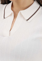 ARMANI EXCHANGE Polo a manica corta panna da donna XW001897AF10352 U1003 ARMANI EXCHANGE 
