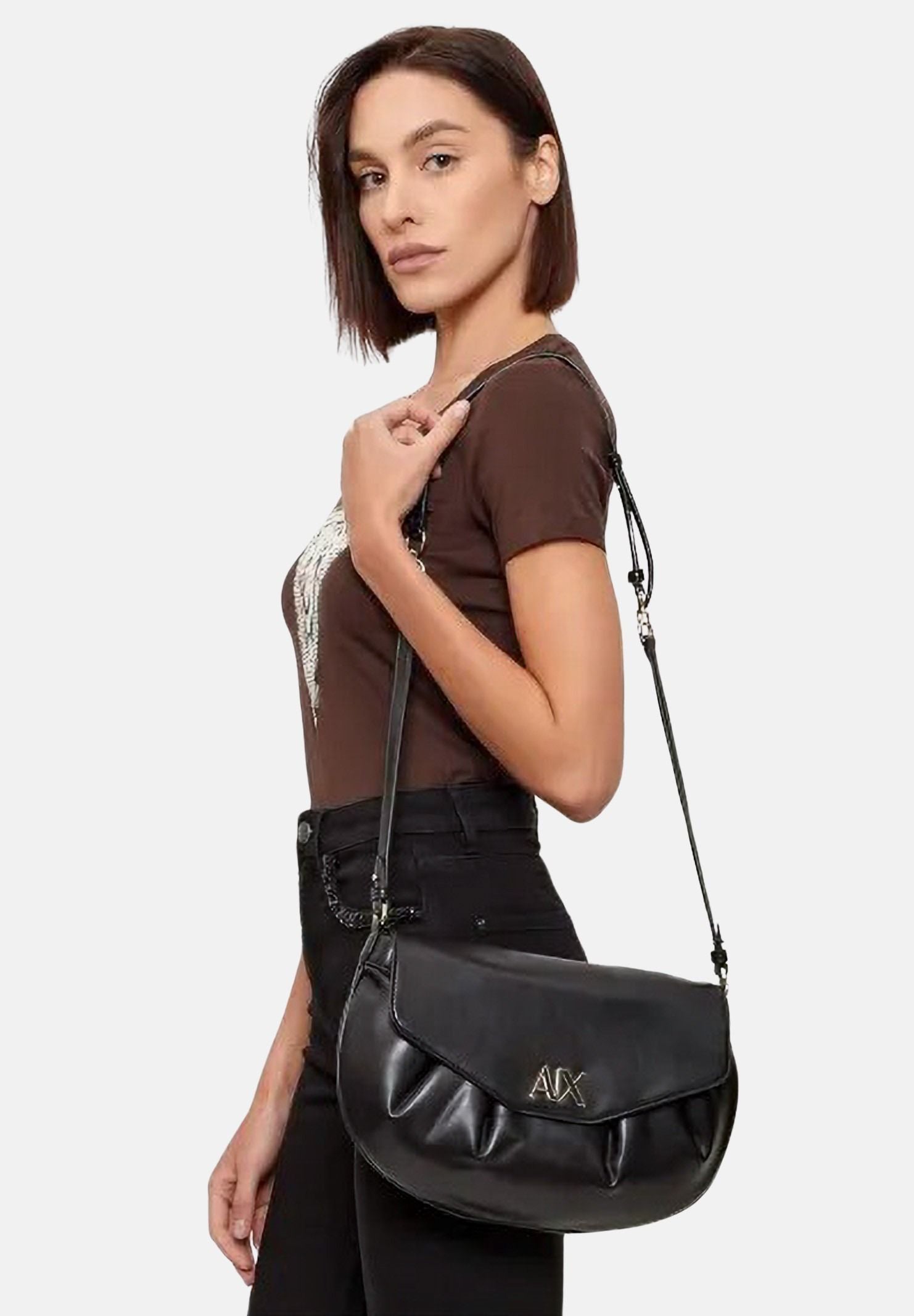 ARMANI EXCHANGE Borsa a tracolla nera da donna XW002163AF19894 UC001 ARMANI EXCHANGE 