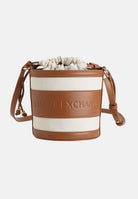 ARMANI EXCHANGE Borsa a tracolla beige e cuoio da donna con logo XW002183AF22635 M6261 ARMANI EXCHANGE 