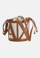 ARMANI EXCHANGE Borsa a tracolla beige e cuoio da donna con logo XW002183AF22635 M6261 ARMANI EXCHANGE 