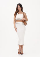 ARMANI EXCHANGE Gonna midi bianca da donna con finiture color-block<BR/> XW002245AF10352 U1003 ARMANI EXCHANGE 