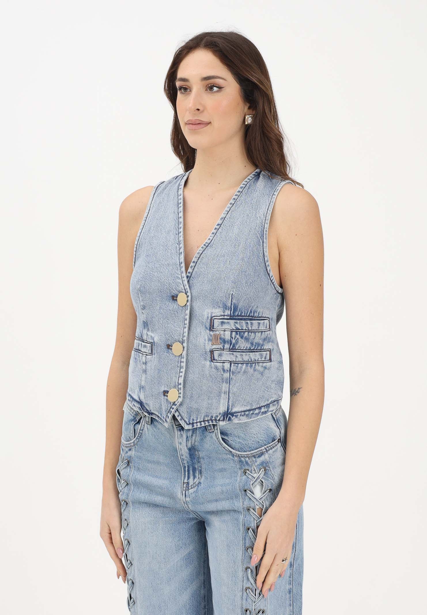 ARMANI EXCHANGE Gilet in denim chiaro da donna XW002263AF21338 MB001 ARMANI EXCHANGE 