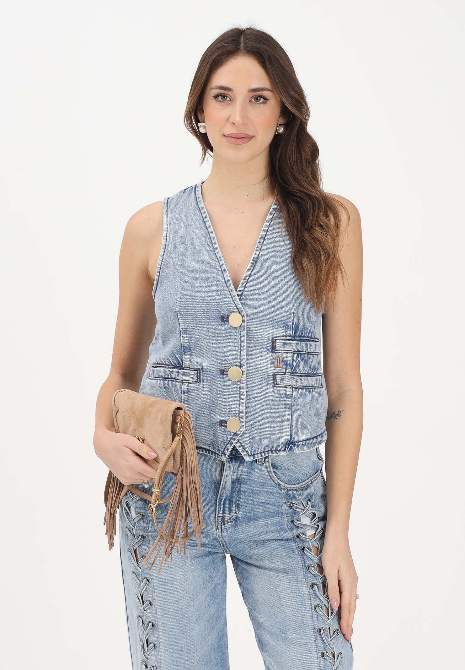 ARMANI EXCHANGE Gilet in denim chiaro da donna XW002263AF21338 MB001 ARMANI EXCHANGE 