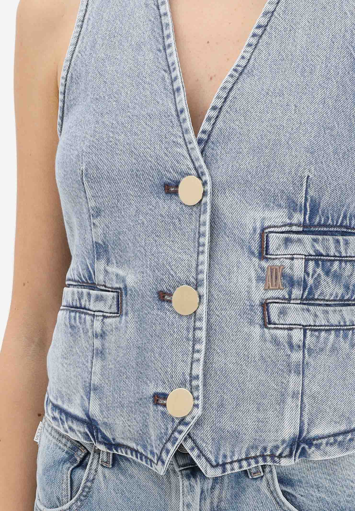 ARMANI EXCHANGE Gilet in denim chiaro da donna XW002263AF21338 MB001 ARMANI EXCHANGE 