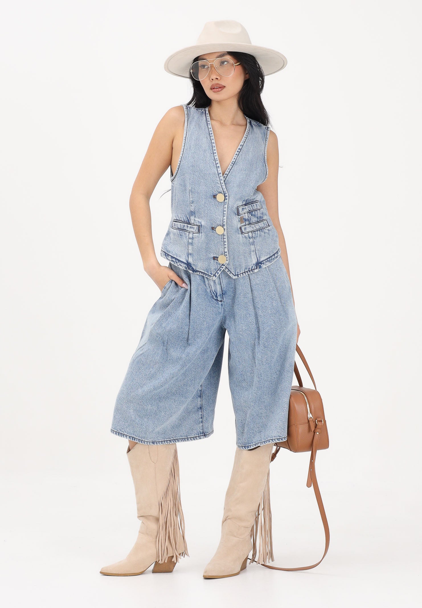 ARMANI EXCHANGE Bermuda in denim chiaro da donna XW002266AF21338 MB001 ARMANI EXCHANGE 