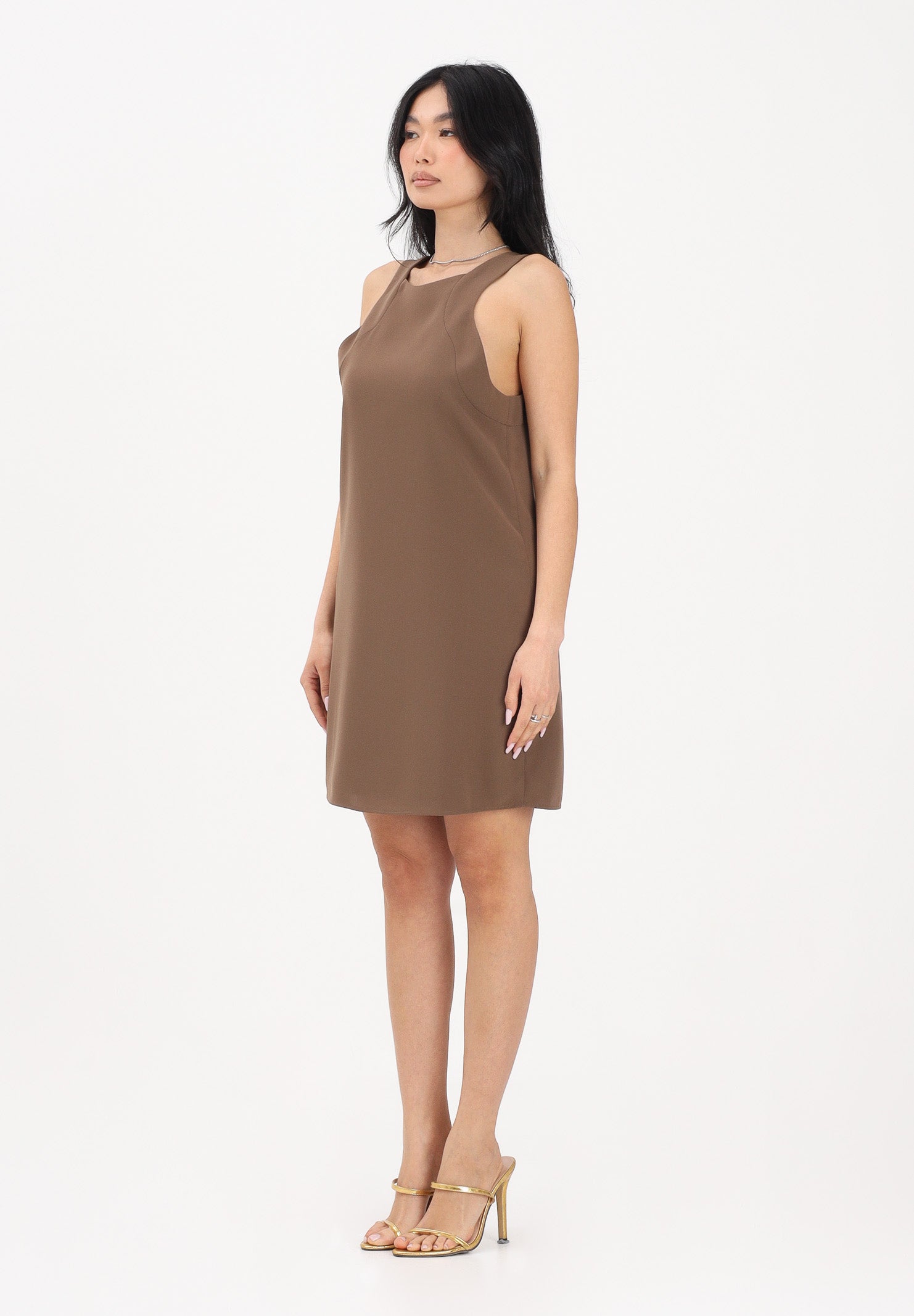 ARMANI EXCHANGE Abito corto marrone da donna XW002304AF21529 U6136 ARMANI EXCHANGE 