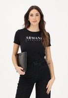 ARMANI EXCHANGE T-shirt a manica corta nera da donna con logo XW002345AF10356 UC001 ARMANI EXCHANGE 