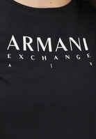 ARMANI EXCHANGE T-shirt a manica corta nera da donna con logo XW002345AF10356 UC001 ARMANI EXCHANGE 