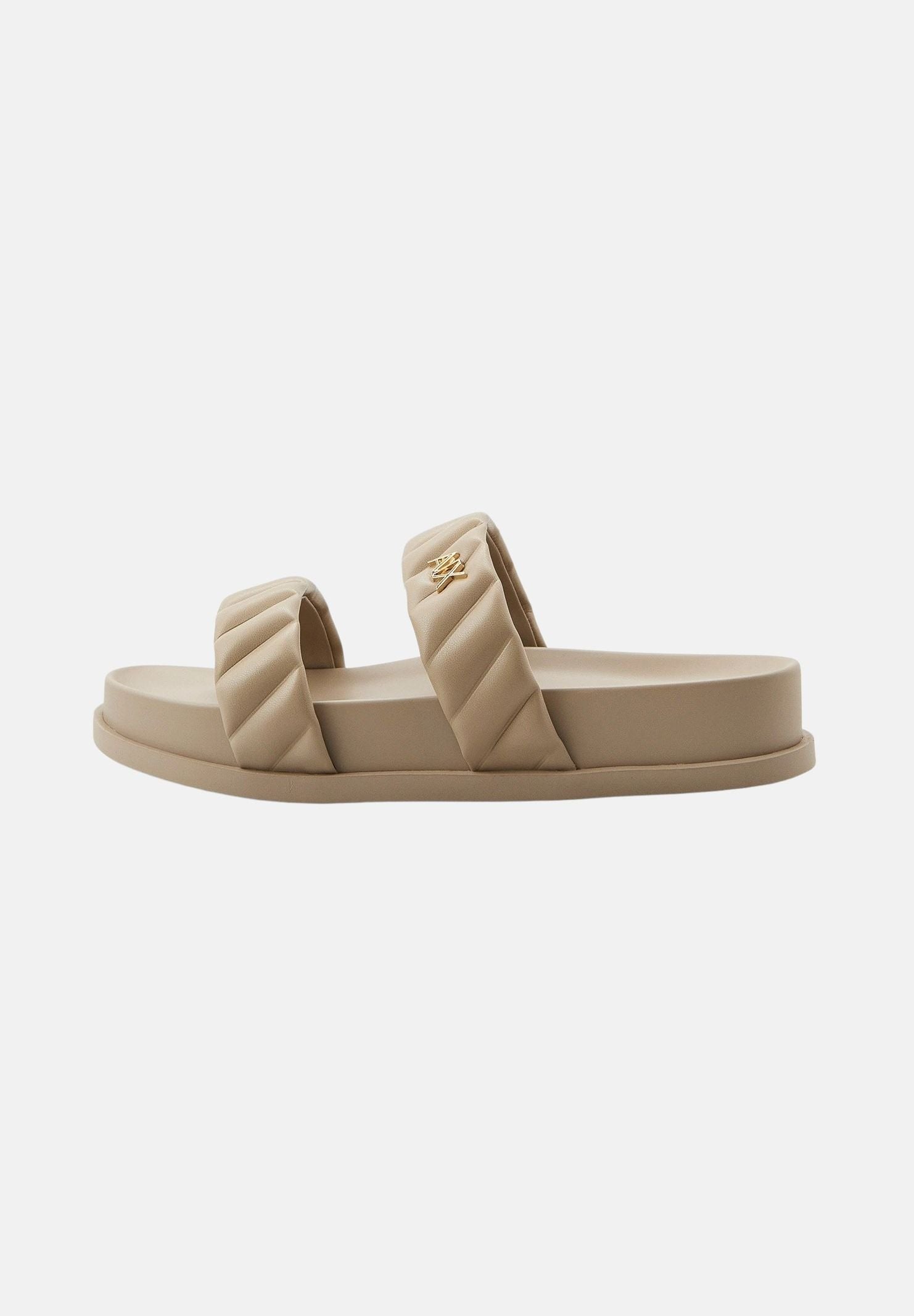 ARMANI EXCHANGE Ciabatte beige da donna con logo XW002574AF22799 U6223 ARMANI EXCHANGE 