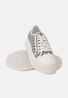 ARMANI EXCHANGE Sneakers panna e blu da donna con motivo all-over A|X XW002786AF23055 MZ266 ARMANI EXCHANGE 