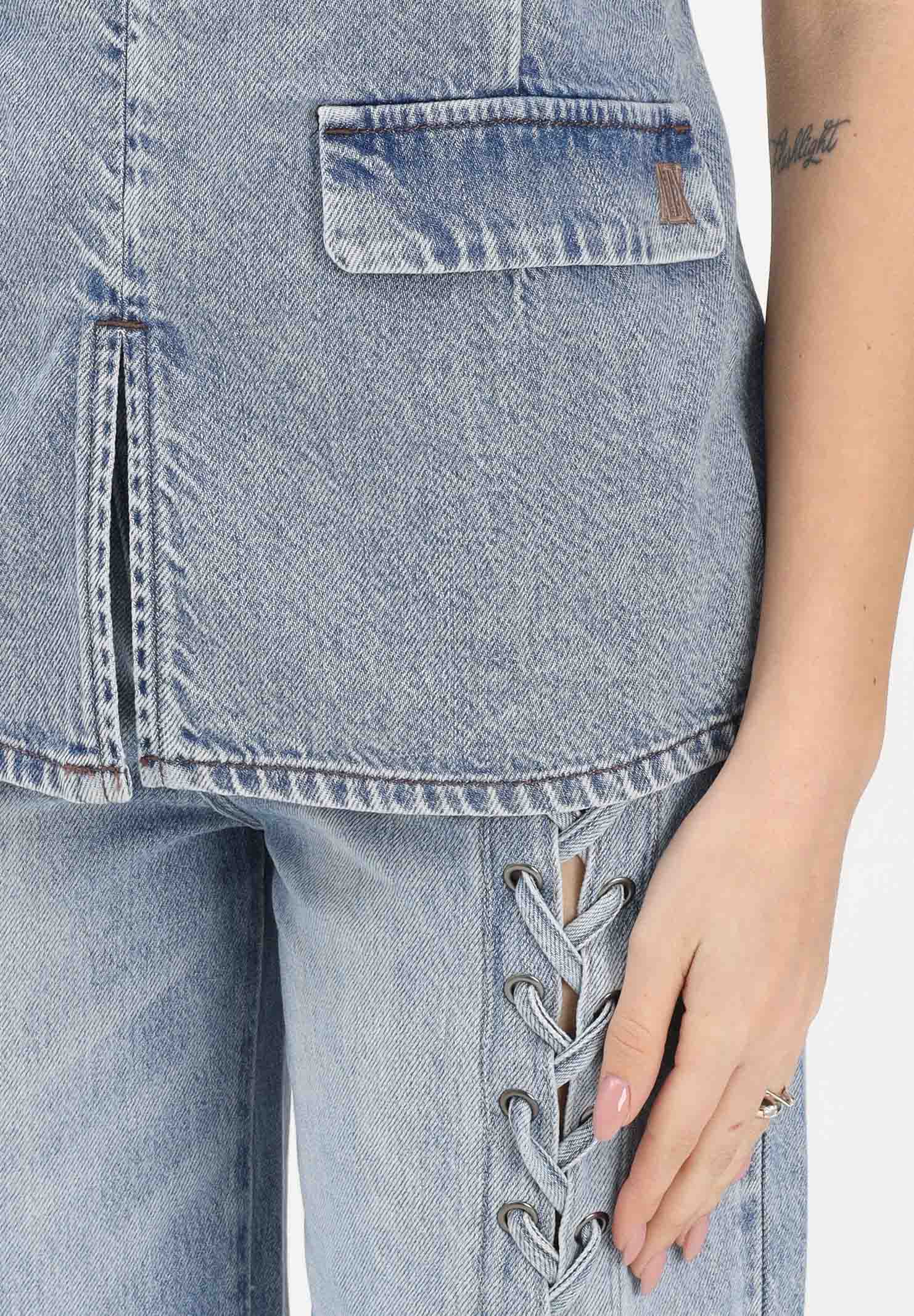 ARMANI EXCHANGE Top in denim chiaro da donna XW002844AF21338 MB001 ARMANI EXCHANGE 