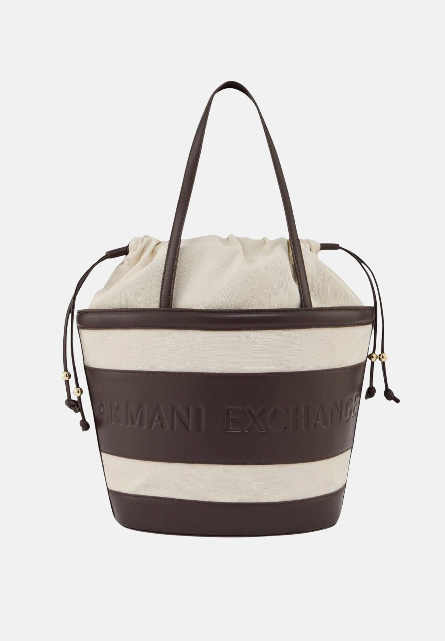 ARMANI EXCHANGE Shopper beige e marrone da donna con logo XW002607AF22635 M6262 ARMANI EXCHANGE 