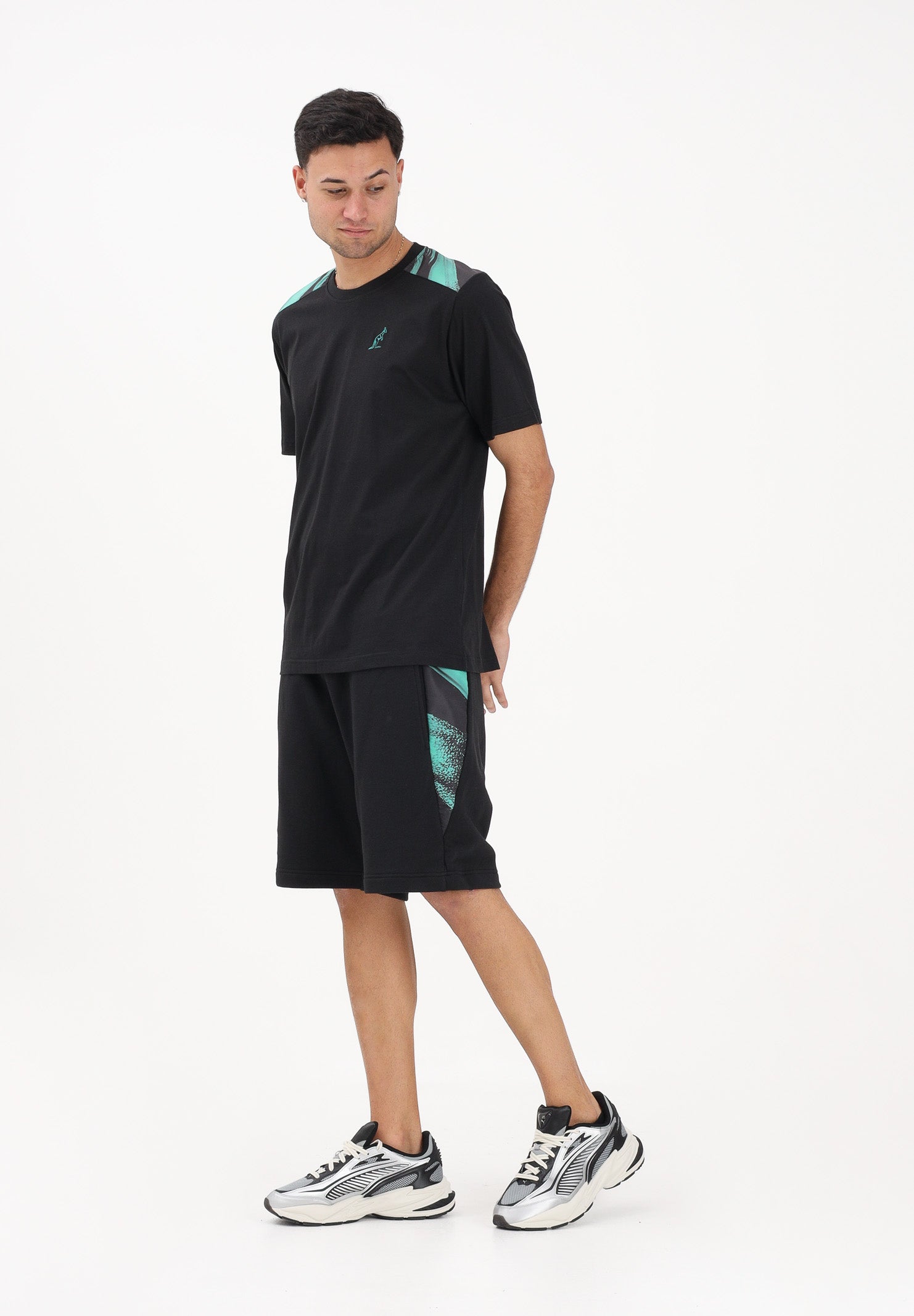 AUSTRALIAN Shorts sportivo Brush nero da uomo ARUSH0013BRUS01 003 AUSTRALIAN 