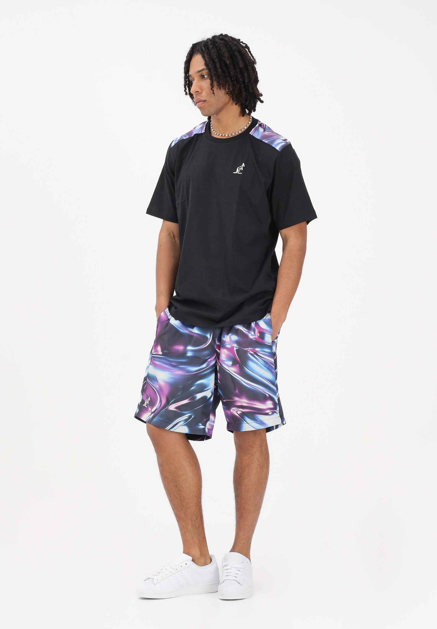 AUSTRALIAN Shorts sportivo Metaliq multicolore da uomo ARUSH0015META01 585 AUSTRALIAN 