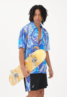 AUSTRALIAN Camicia a manica corta Marble azzurra da uomo SPUCM0001831 002 AUSTRALIAN 
